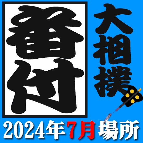 大相撲 番付 2024年7月 名古屋場所