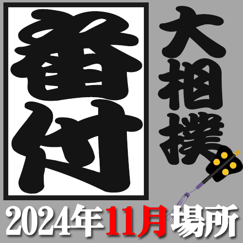 大相撲 番付 2024年11月 九州場所